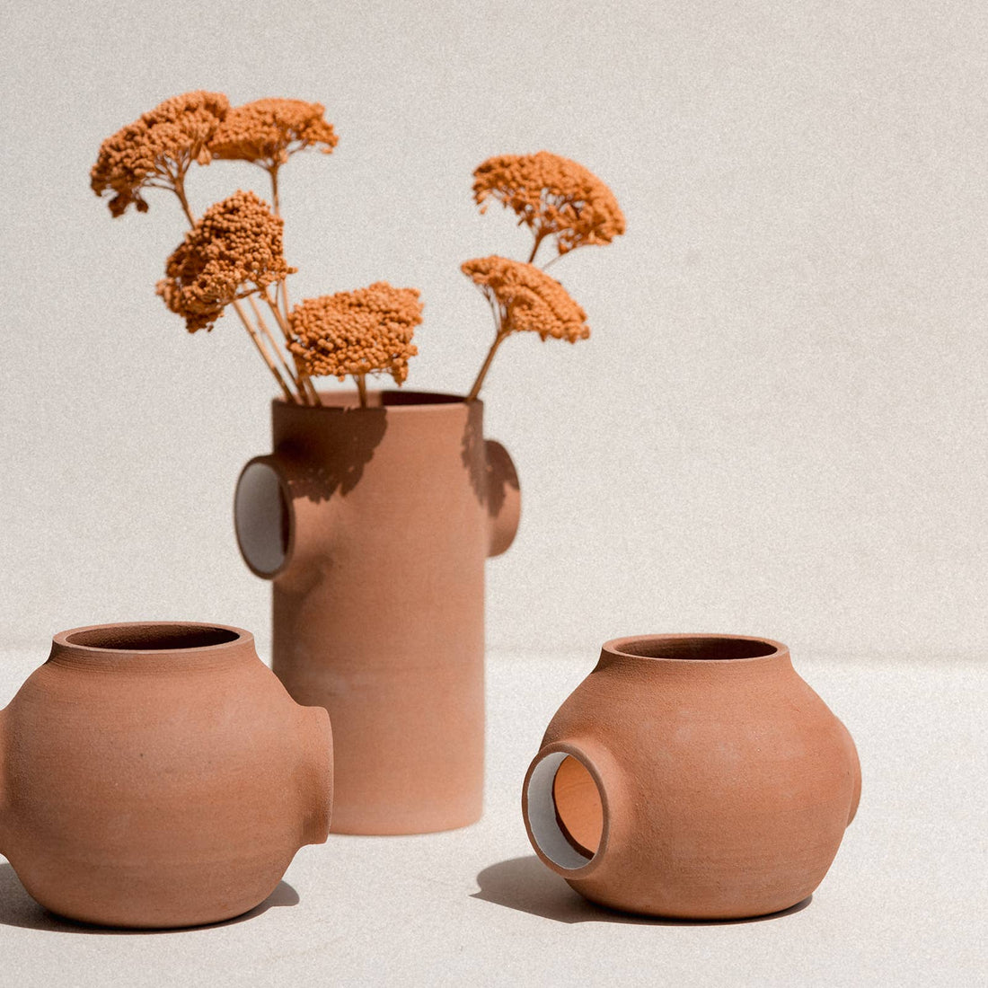Terracotta ceramic vase