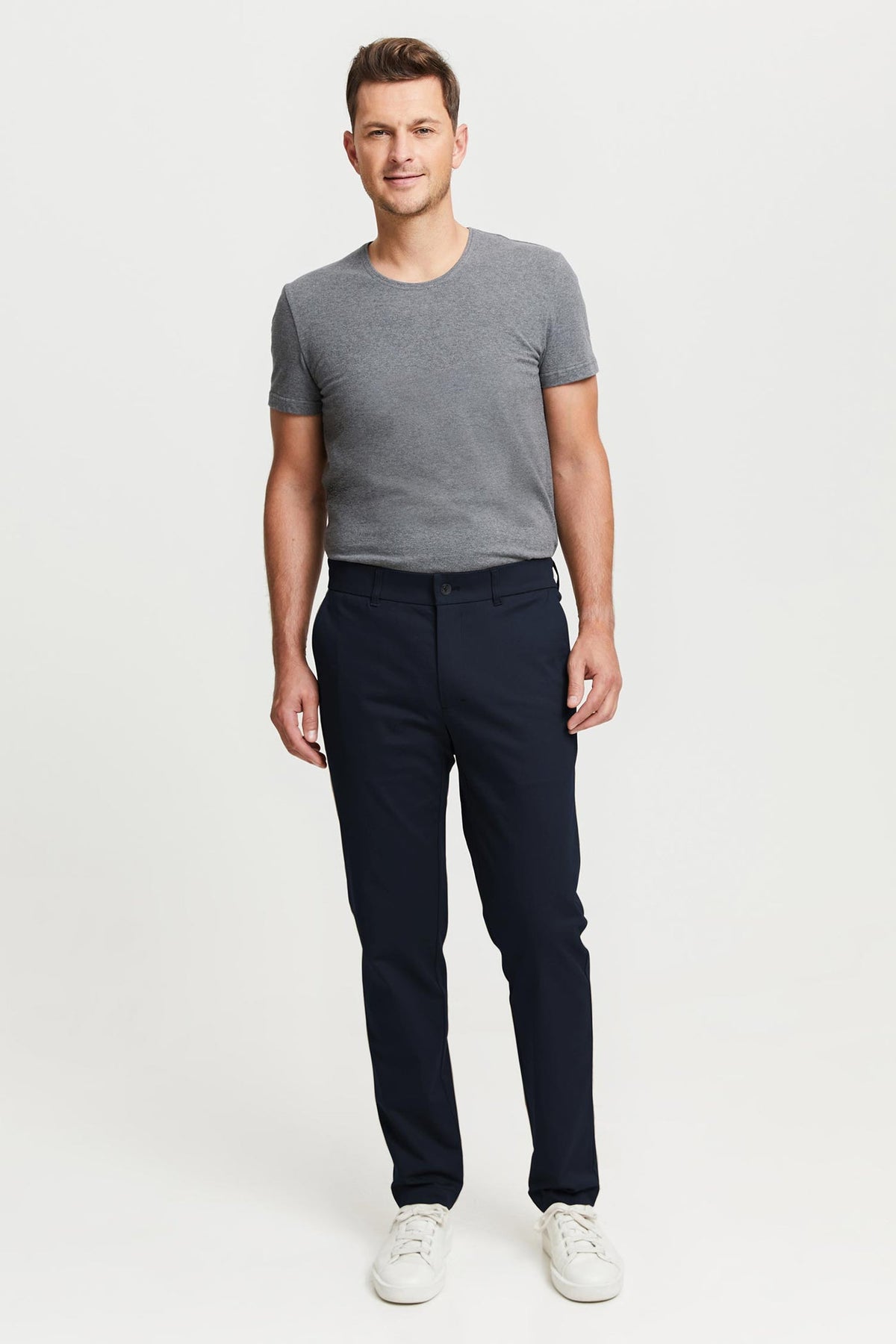 SEPPO ORGANIC COTTON CHINOS TROUSERS, Blue