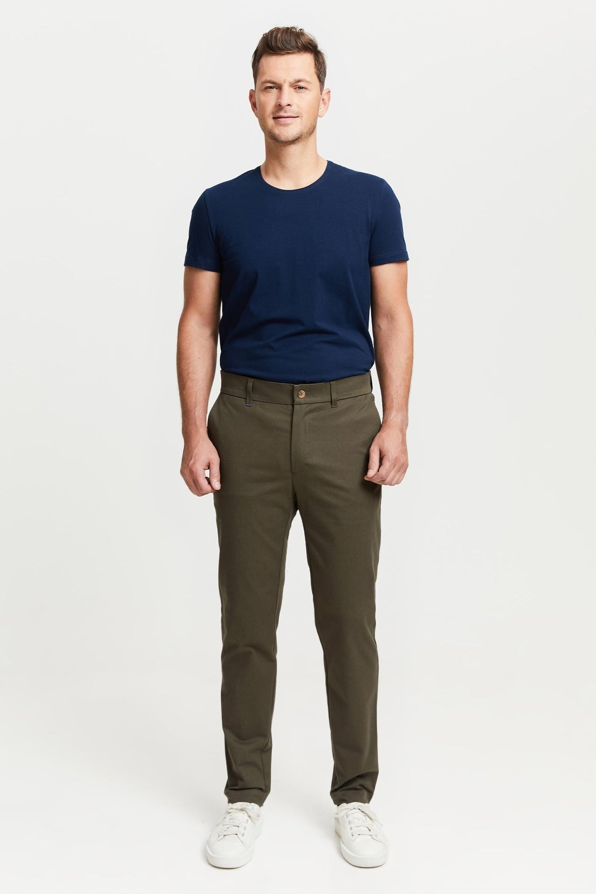 SEPPO ORGANIC COTTON CHINOS TROUSERS, Green