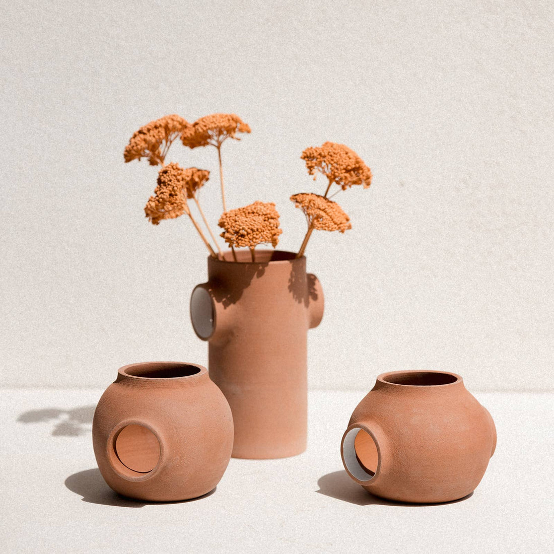 Terracotta ceramic vase