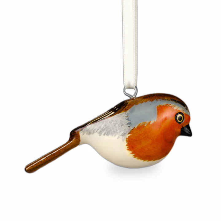Holzornament Rotkehlchen