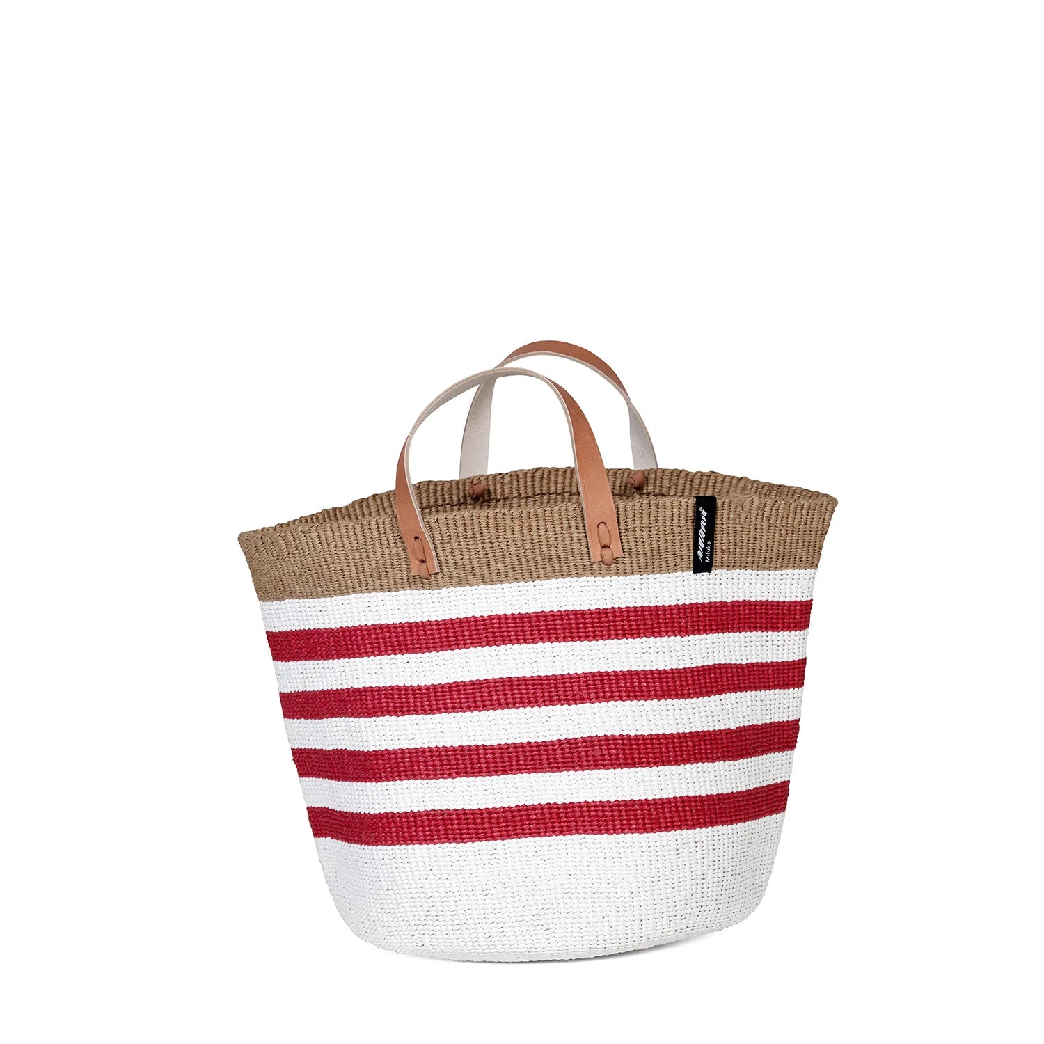 Kiondo Market Basket, Thin Red Stripe
