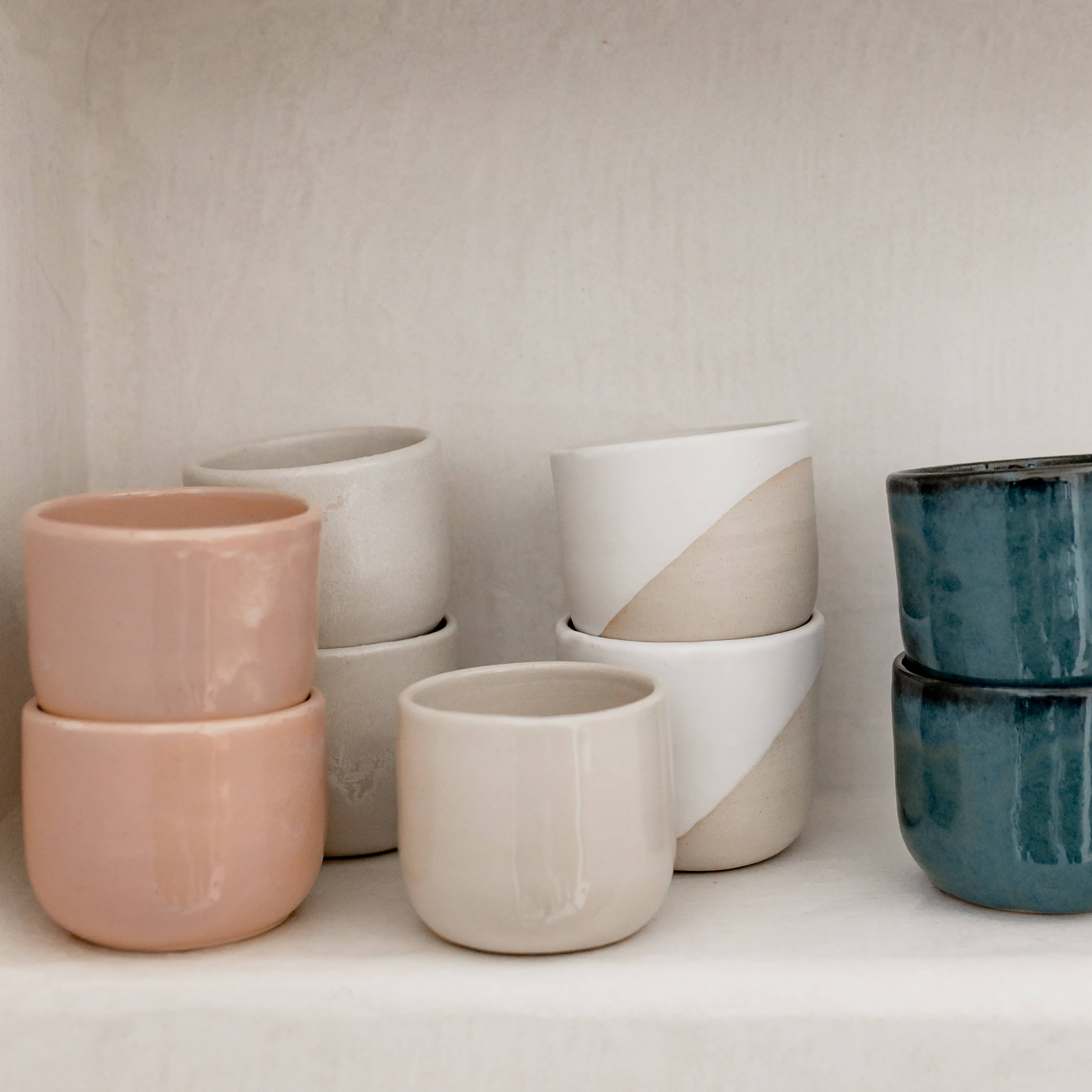 Handmade artisanal espresso coffee cup: Seabed