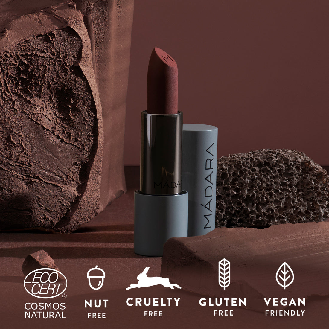 VELVET WEAR Matte Cream Lipstick, Dark Nude