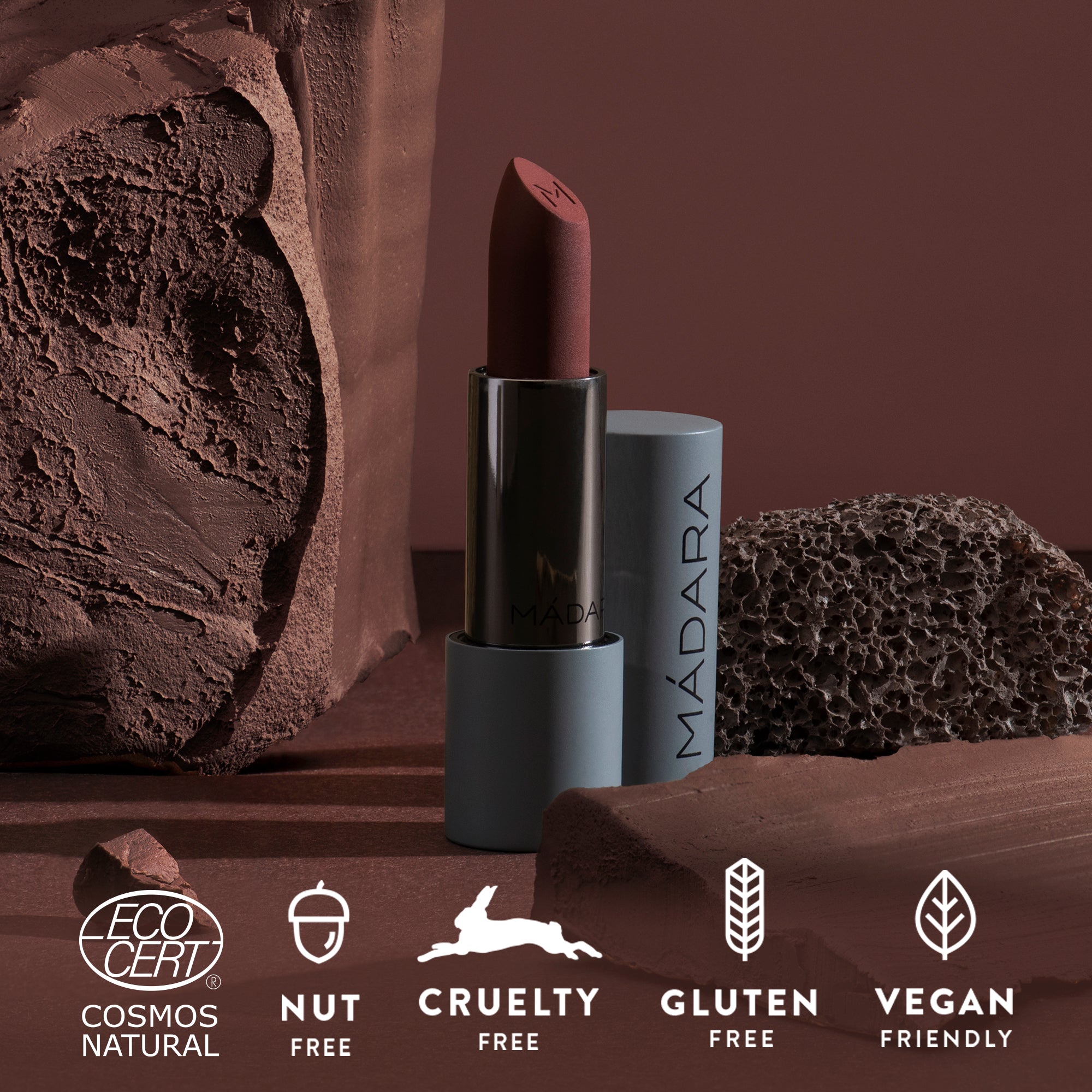 VELVET WEAR Matte Cream Lipstick, Dark Nude