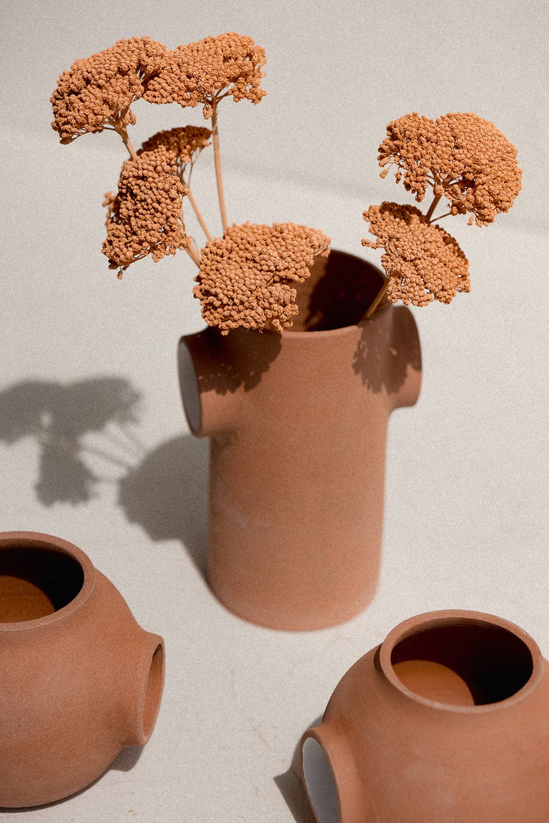 Terracotta ceramic vase