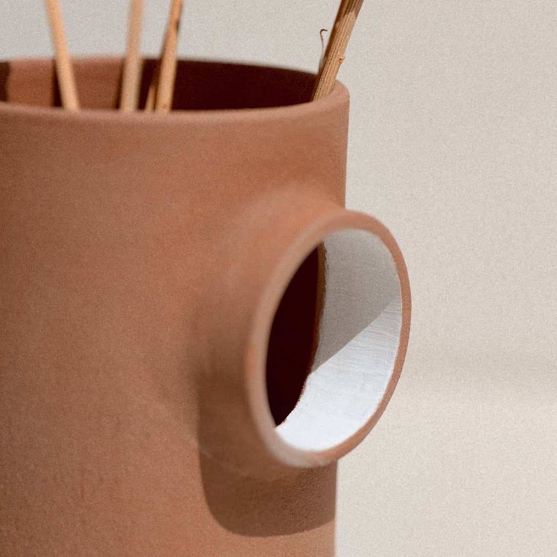 Terracotta ceramic vase