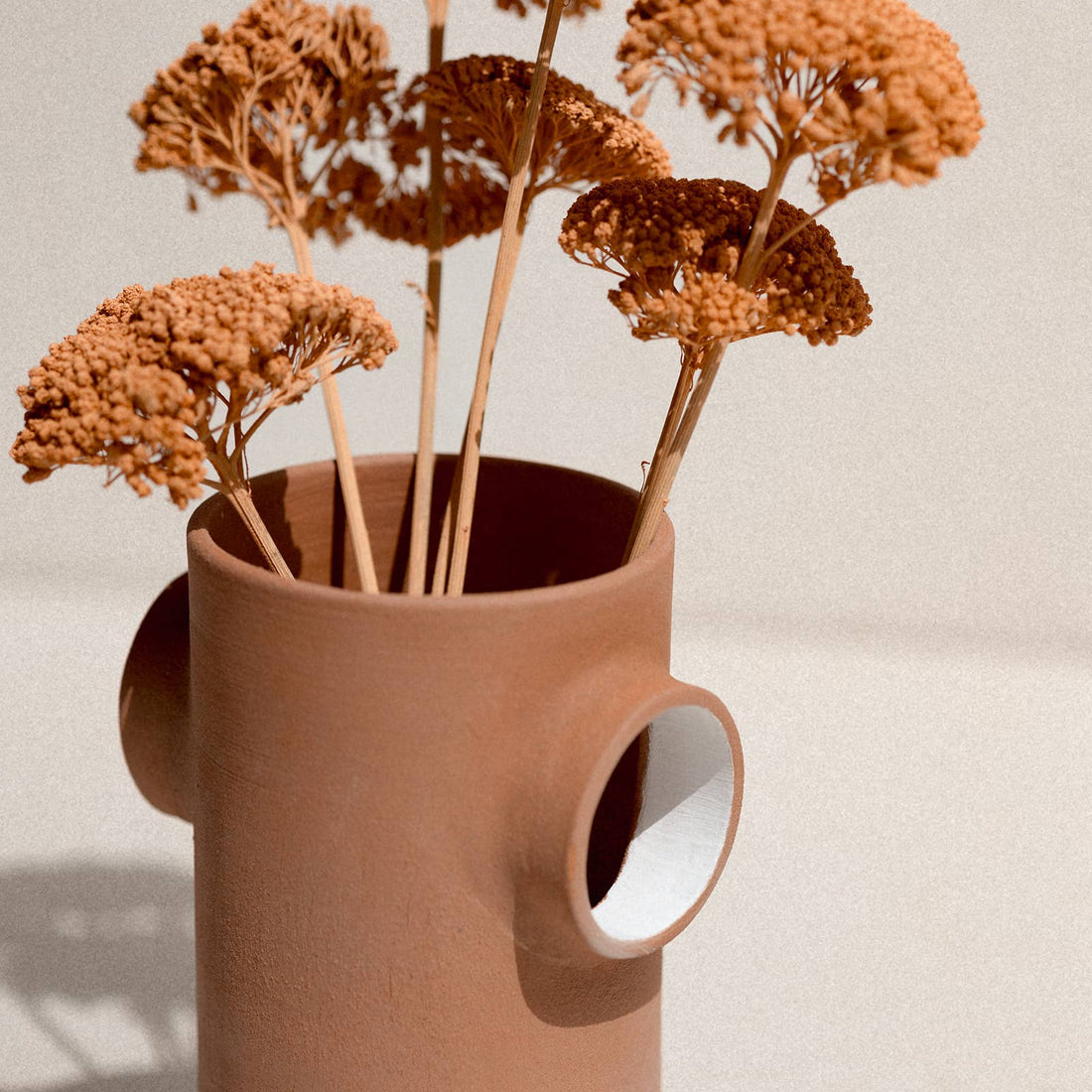 Terracotta ceramic vase