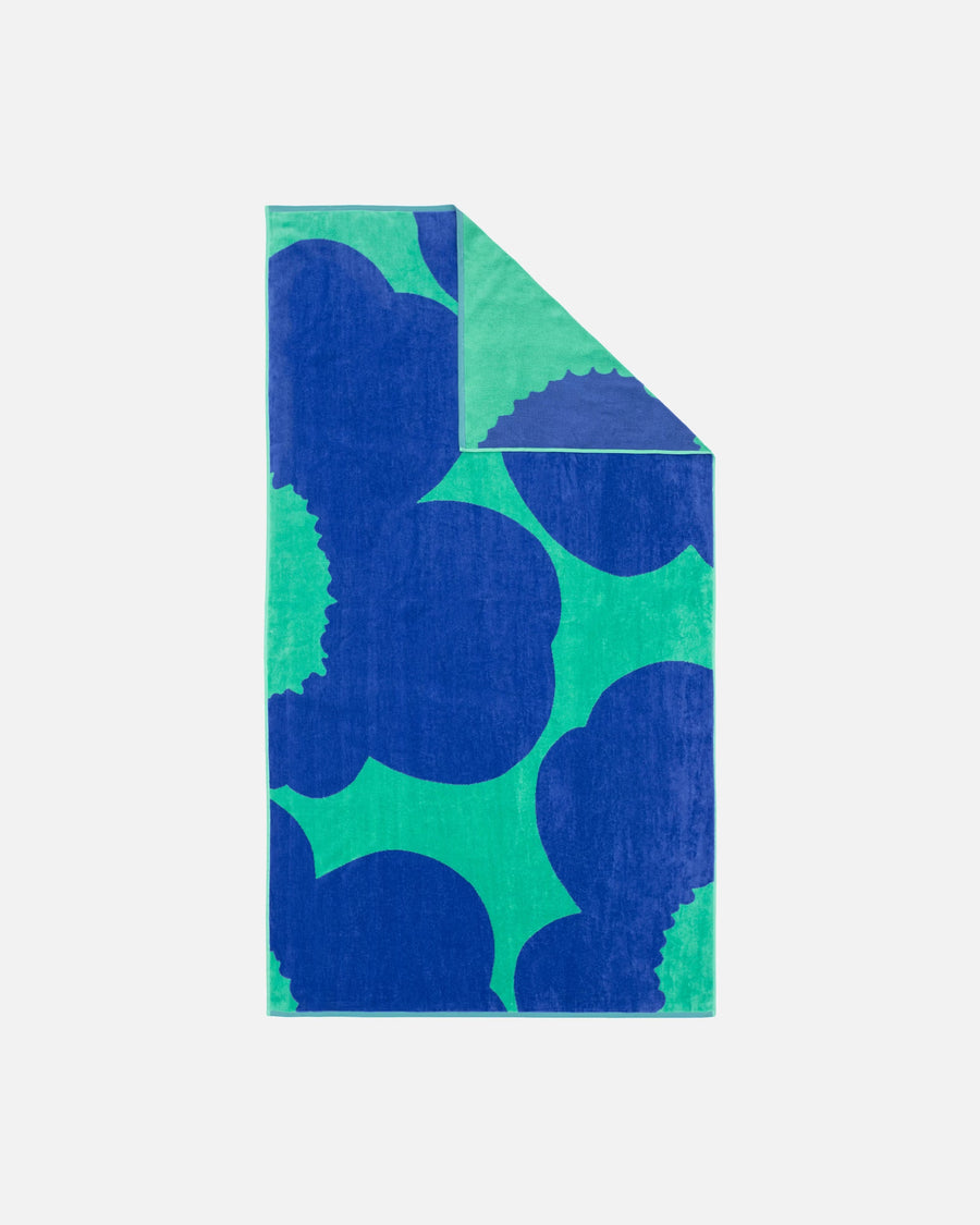 Iso Unikko Badetuch 100x180, Petrolblau