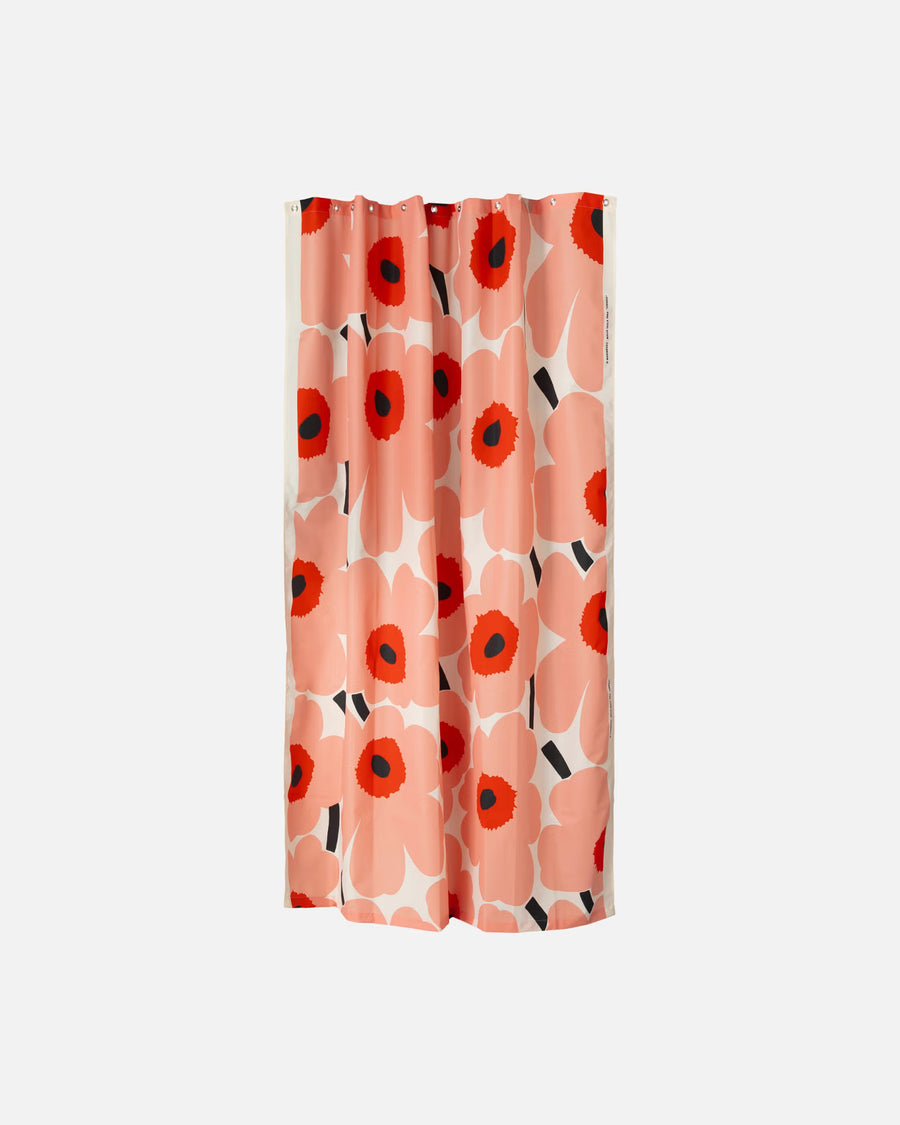 Unikko Shower Curtain, Rose, 180x200cm