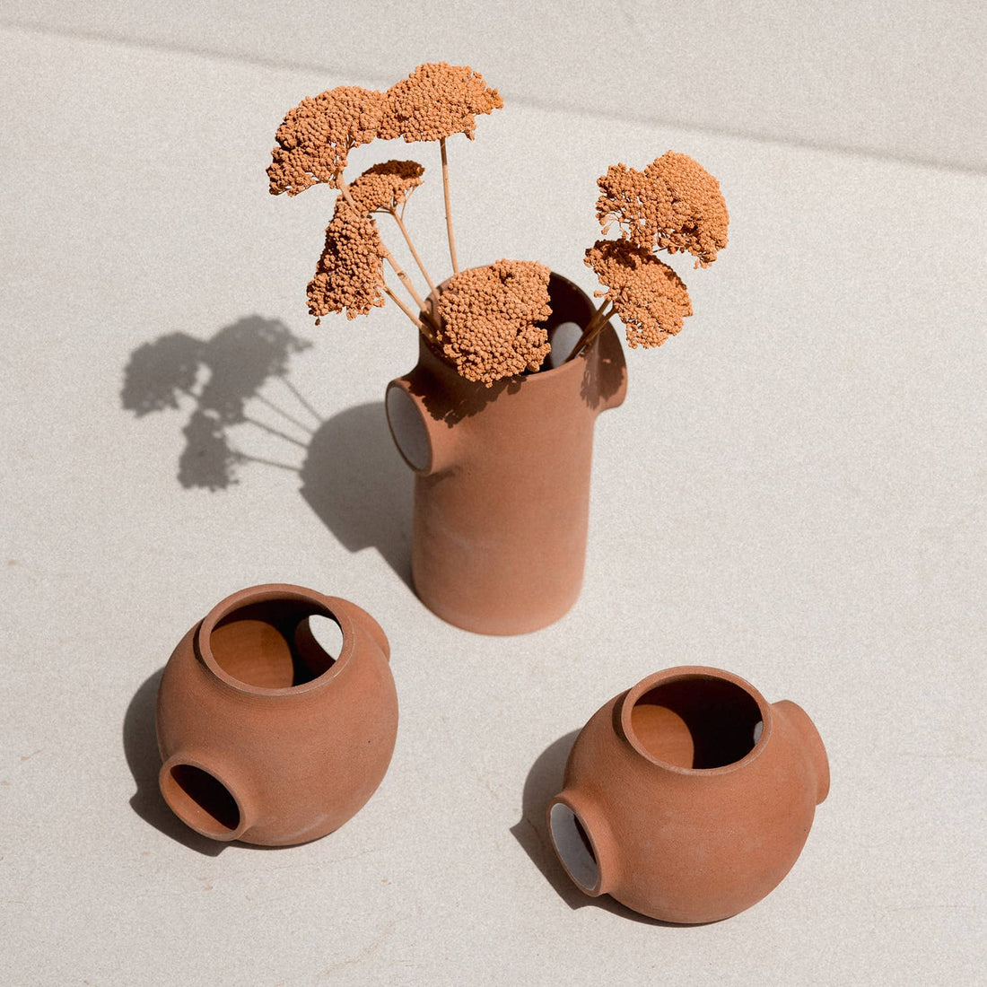 Terracotta ceramic vase