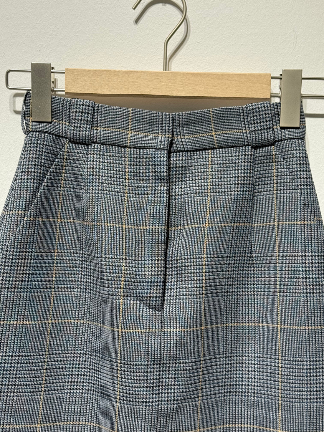 Checked Midi Pencil Skirt