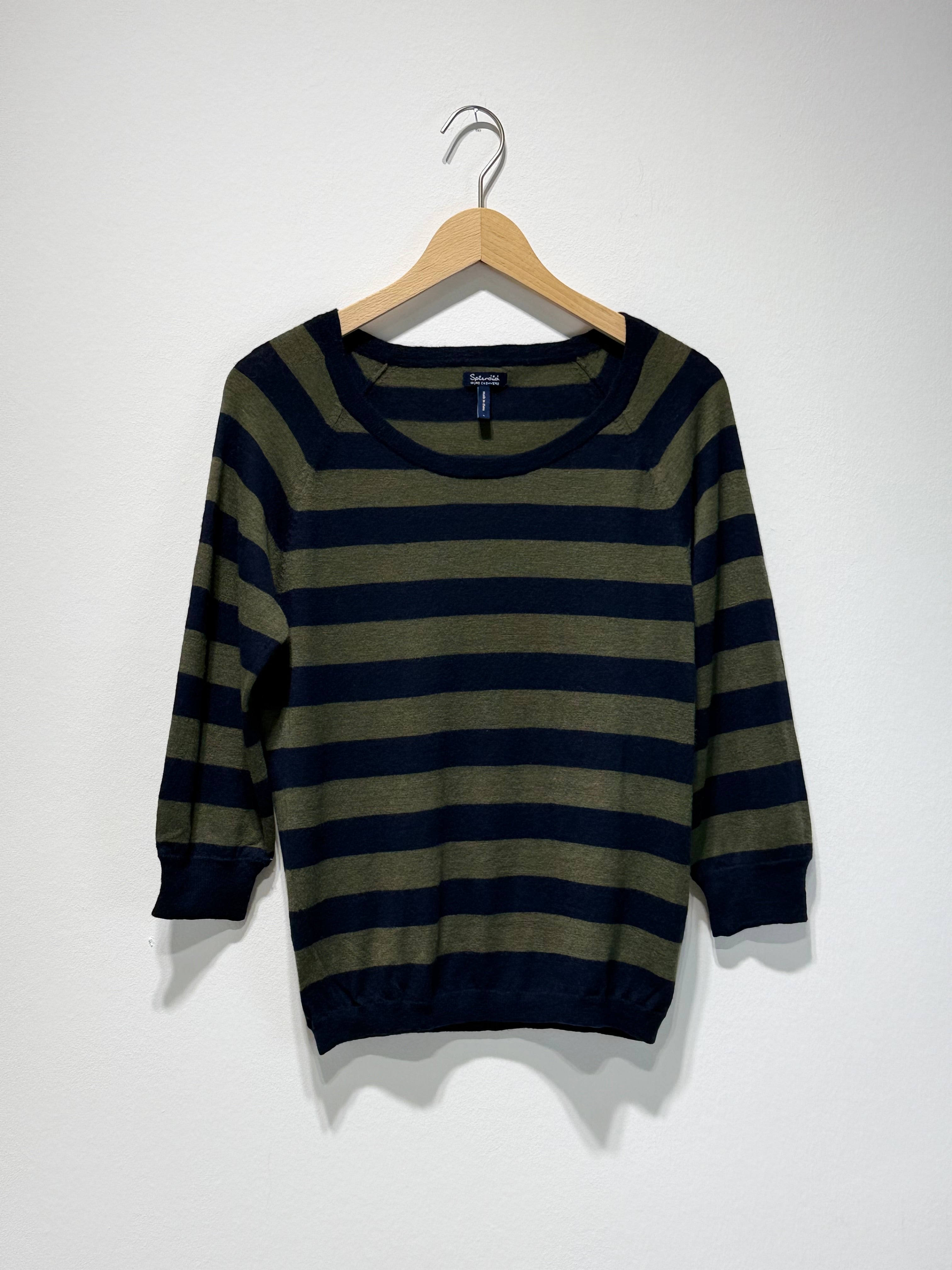 3/4 Sleeve Stripe Knit