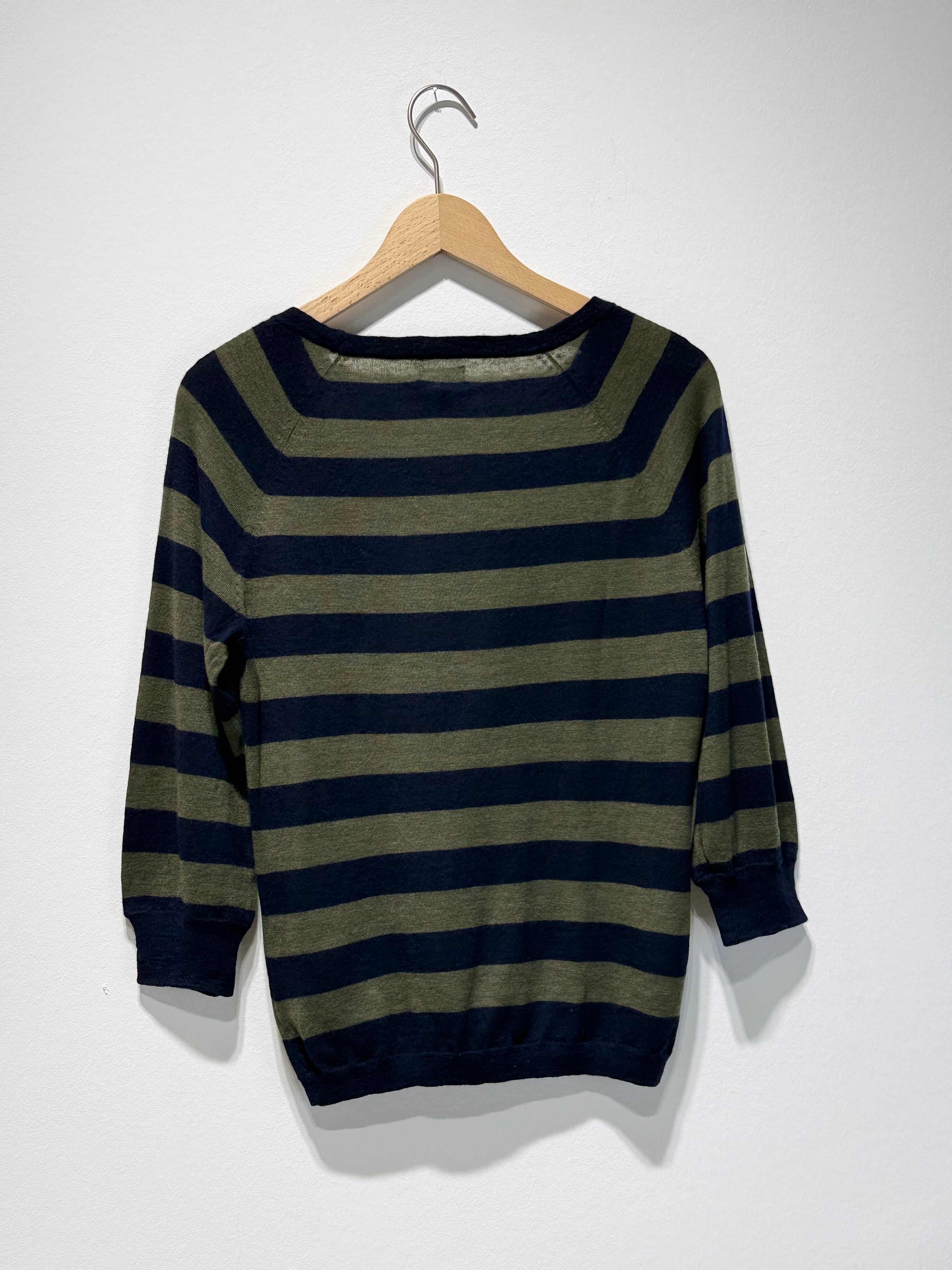 3/4 Sleeve Stripe Knit