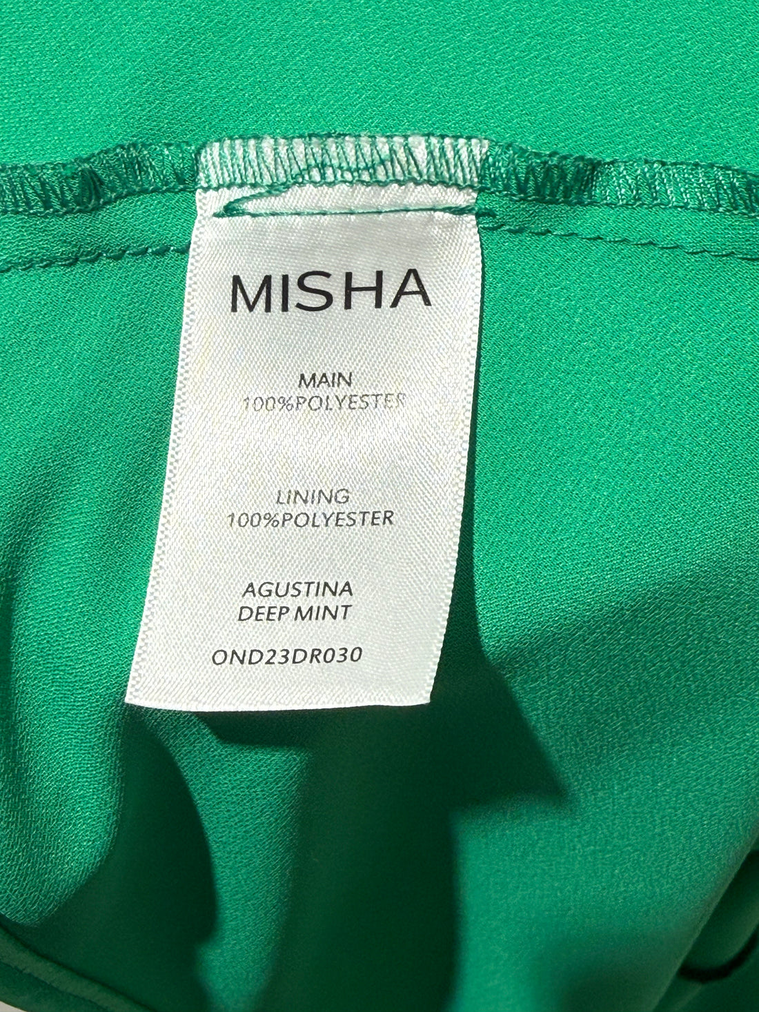 Emerald green satin slip dress