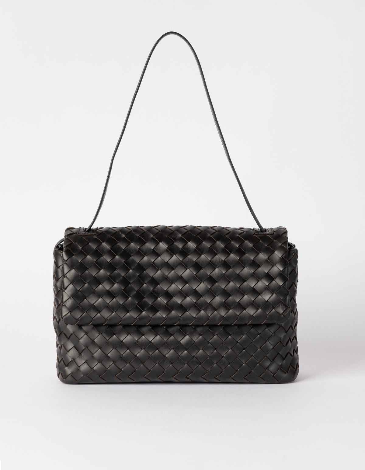 KENZIE, Black Woven Classic Leather