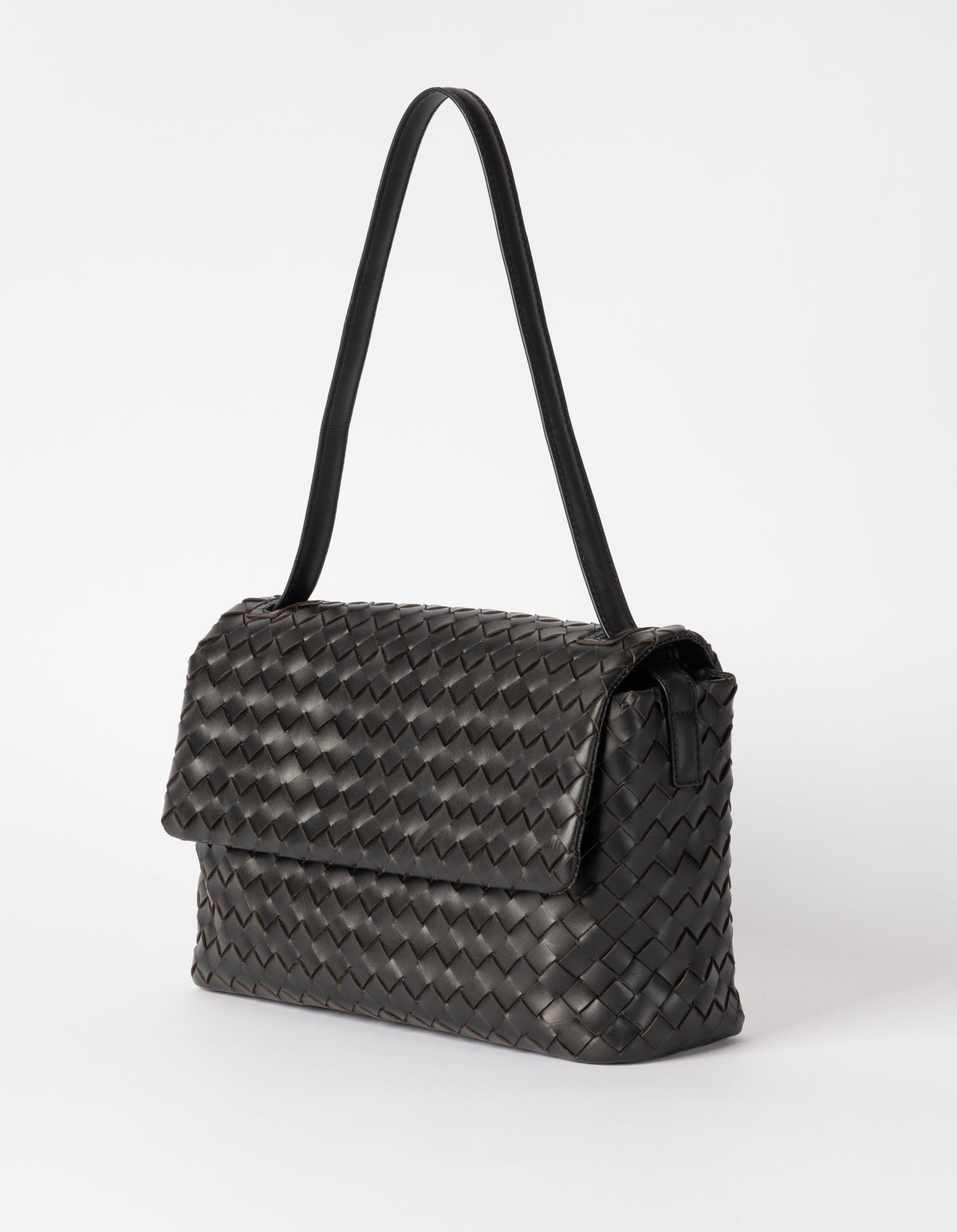 KENZIE, Black Woven Classic Leather