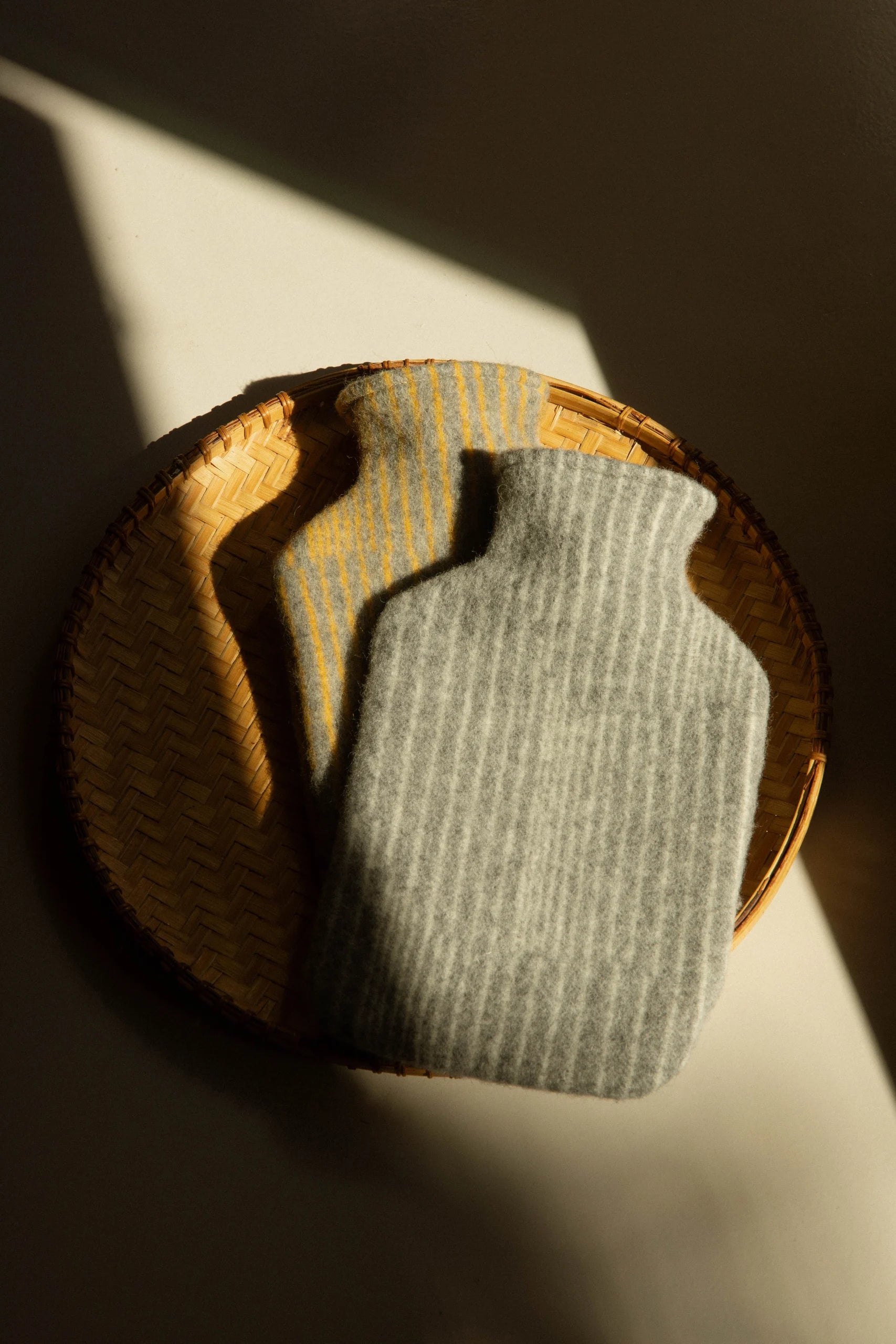 Aurora Hot Water Bottle, Grey & White