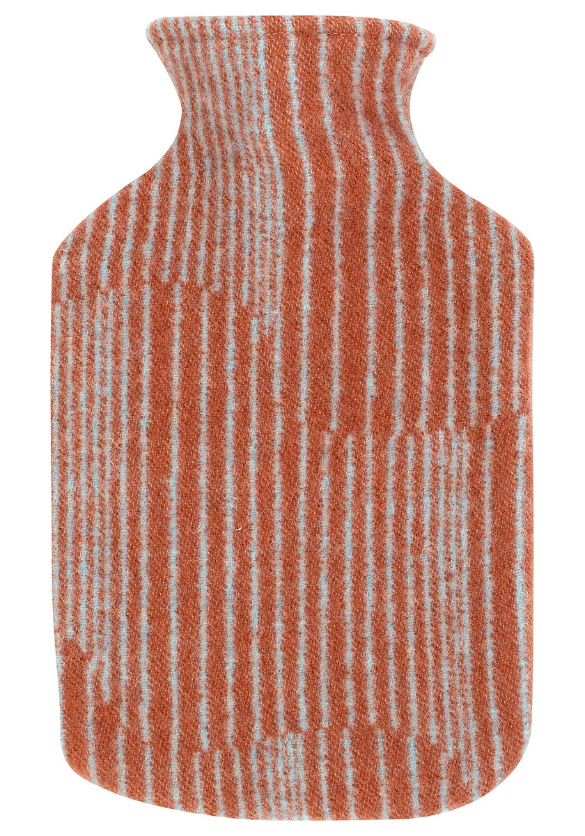Aurora Hot Water Bottle, Cinnamon & Natural Dyed Woad