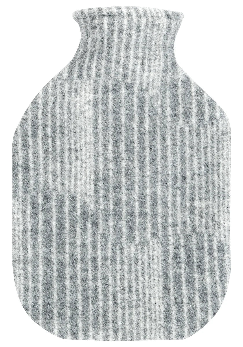 Aurora Hot Water Bottle, Grey & White