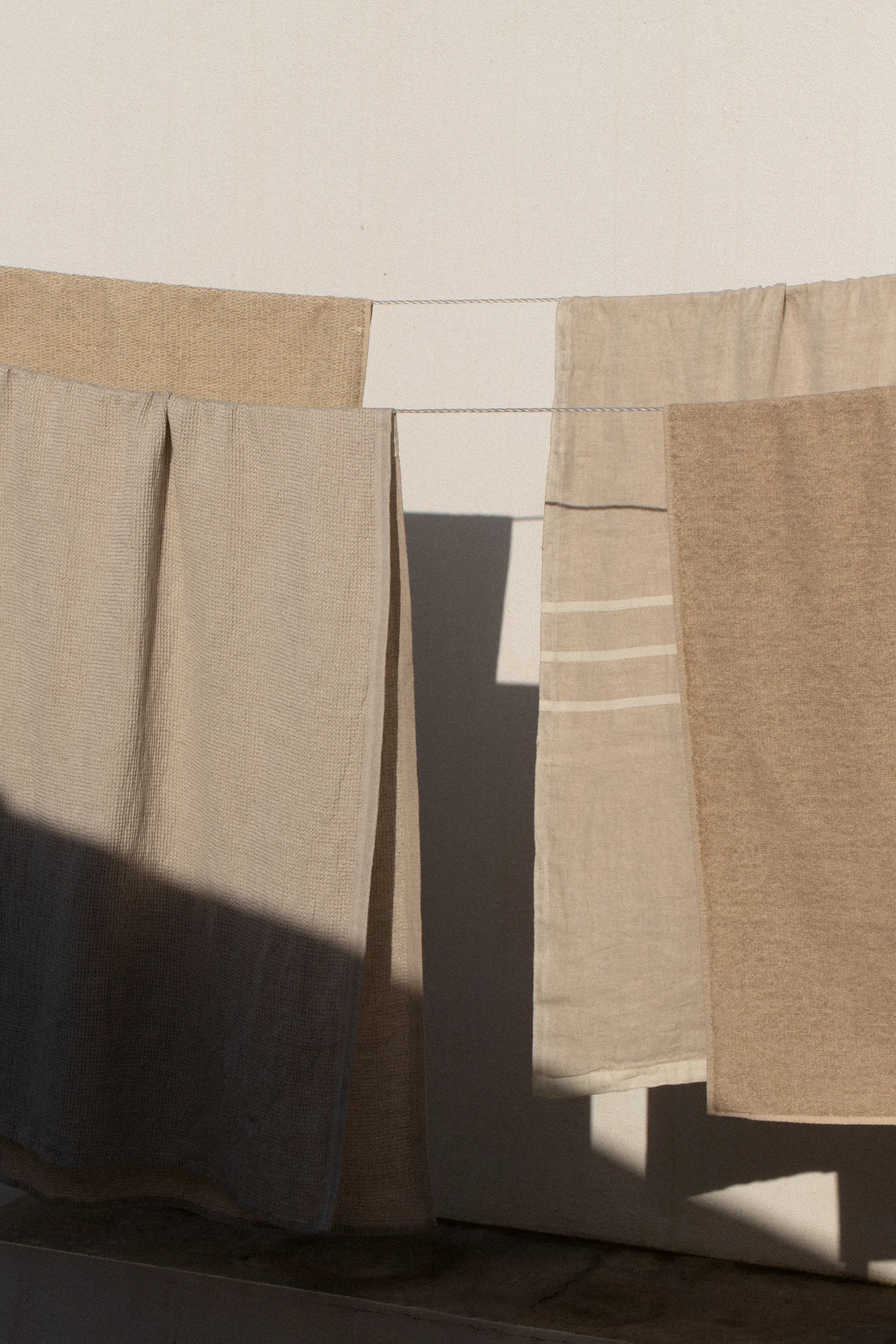 Kivi Towel, White/Linen - 80x140cm