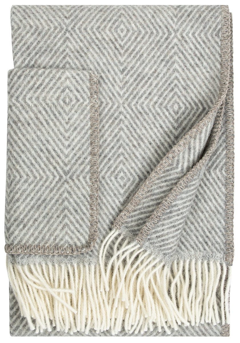 Maria Pocket Scarf, Grey - White