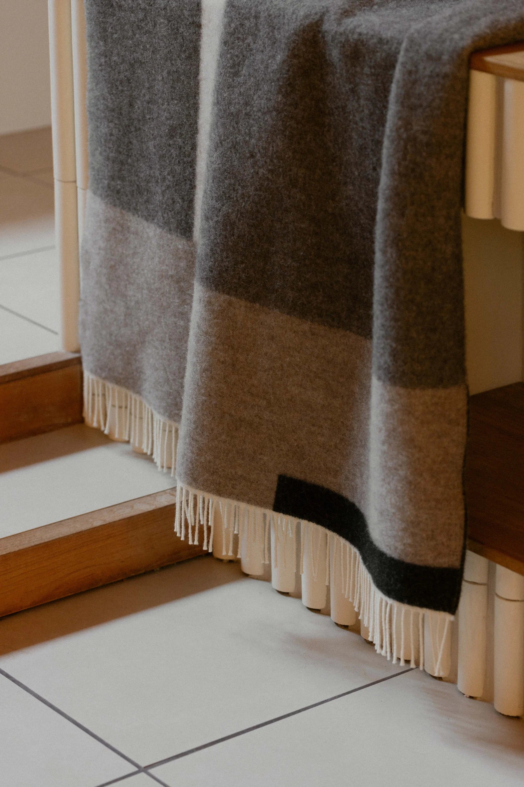 Suunta Wool Blanket, Brown/White/Beige