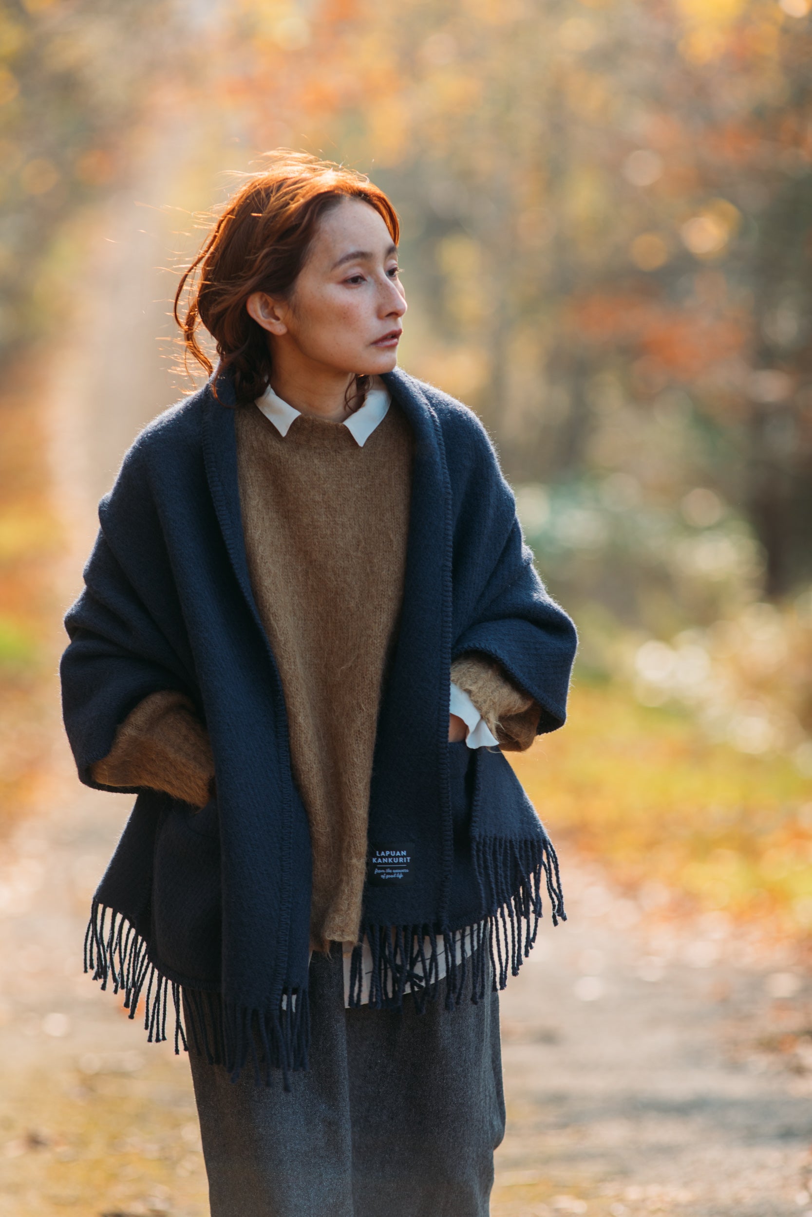 Uni Pocket Scarf, Midnight Blue