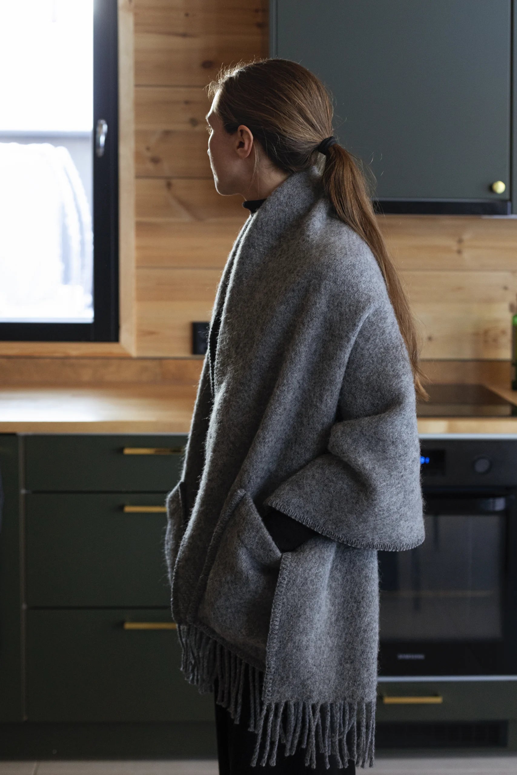 Uni Pocket Scarf, Grey