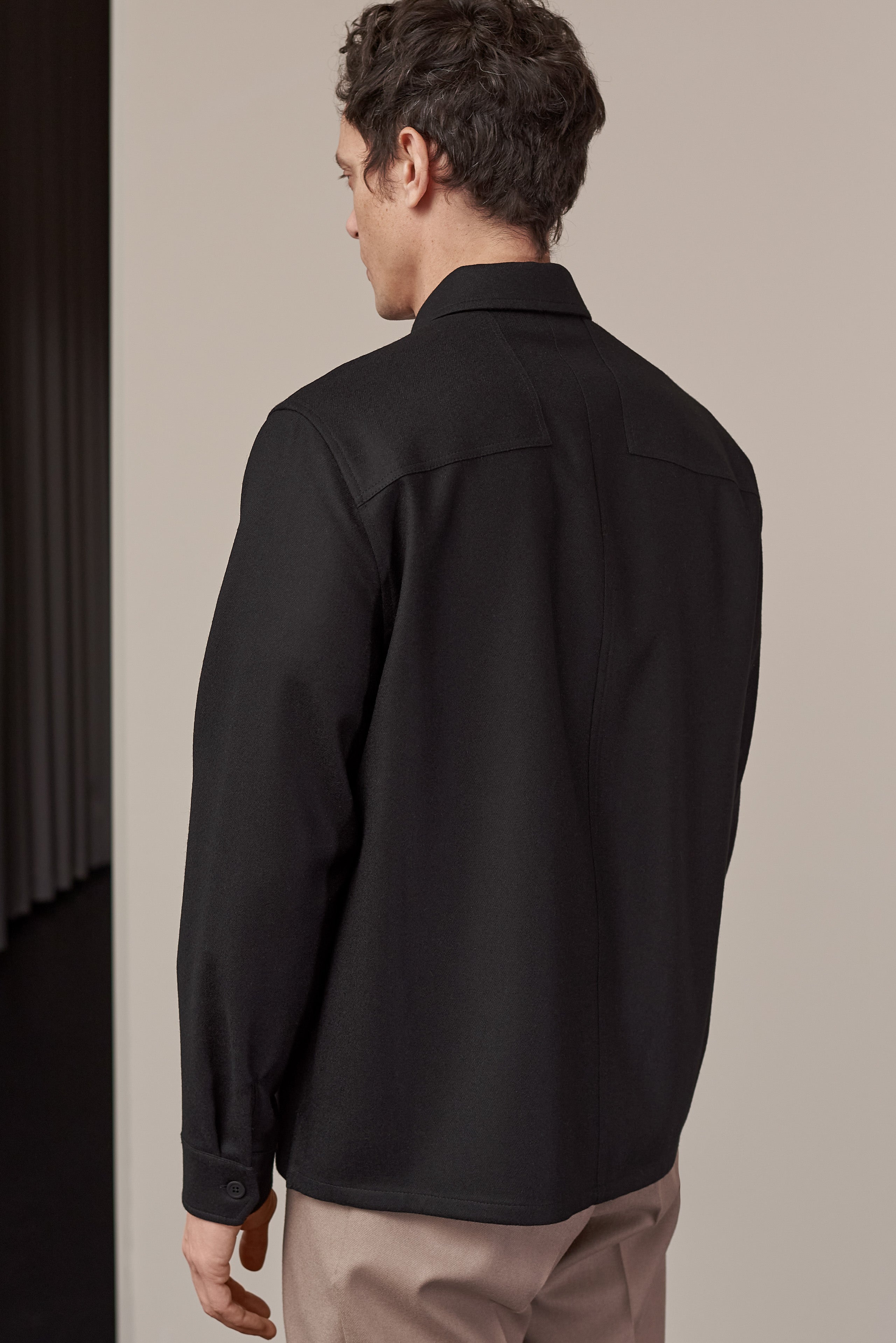 Owe Overshirt, Wool Black