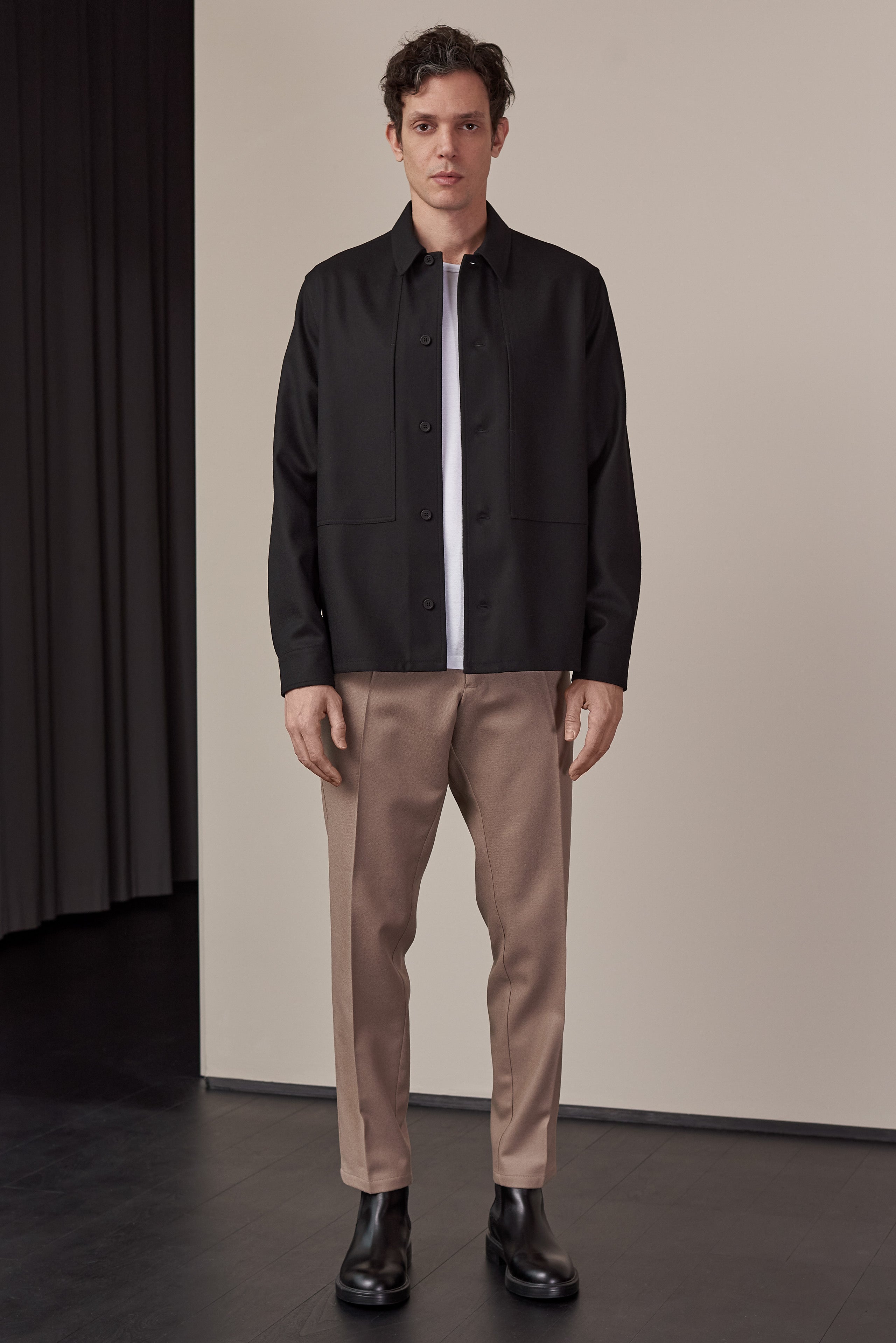 Owe Overshirt, Wool Black