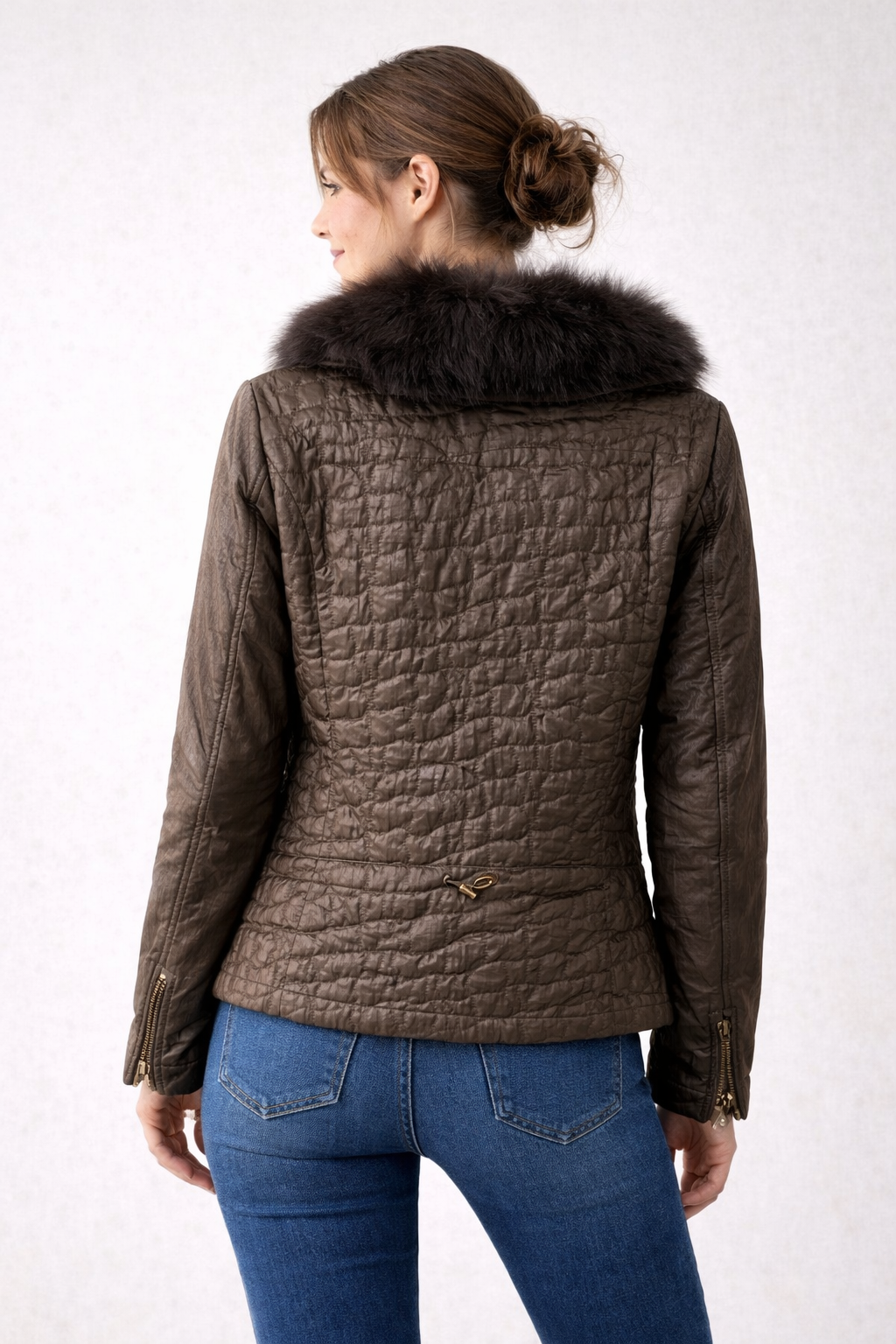 Fur Collar Light Winter Jacket