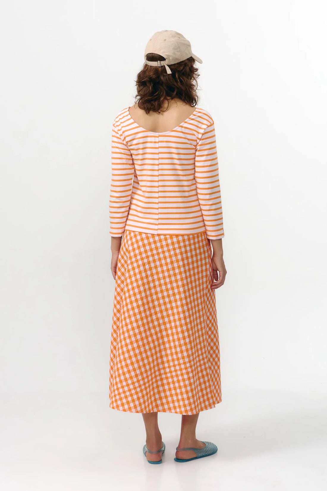 Bonao Top, Orange Stripe