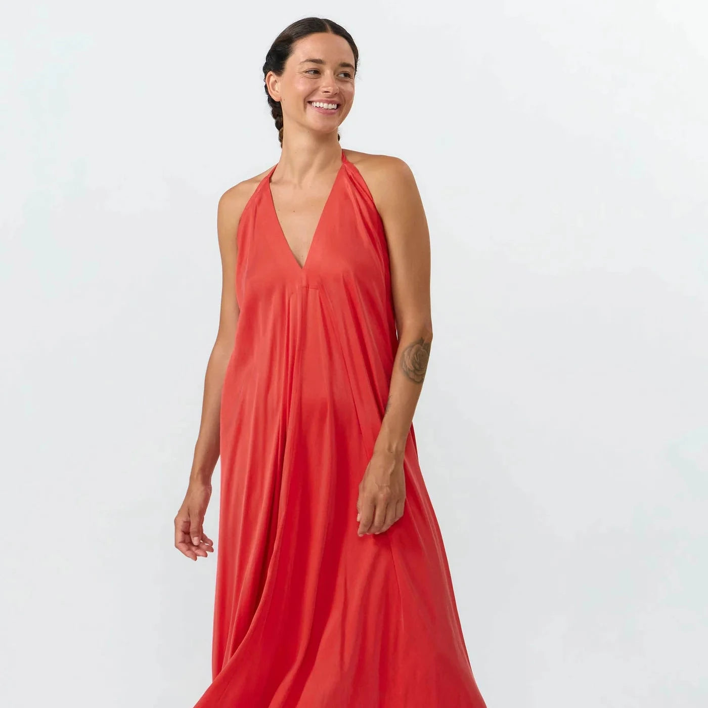 MP Long Dress, Cupro Red