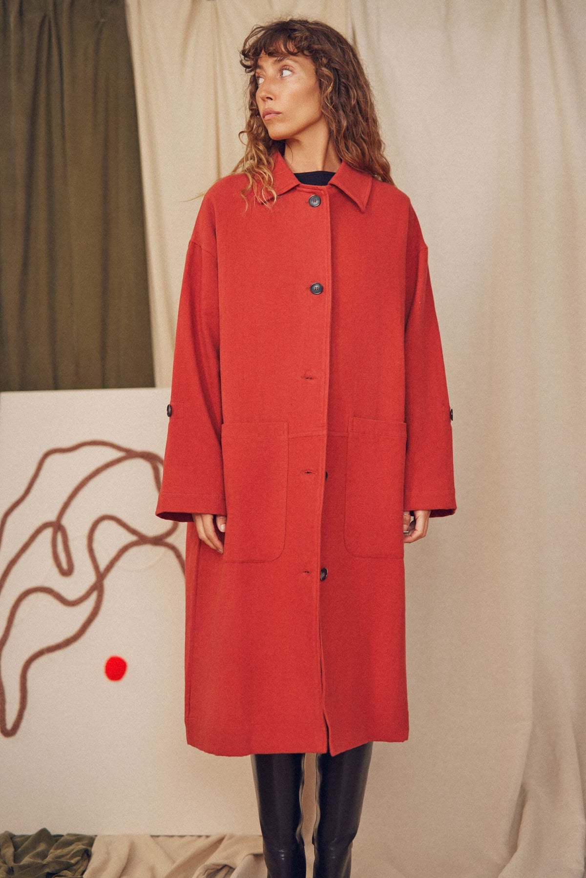 Wide Coat, Rust