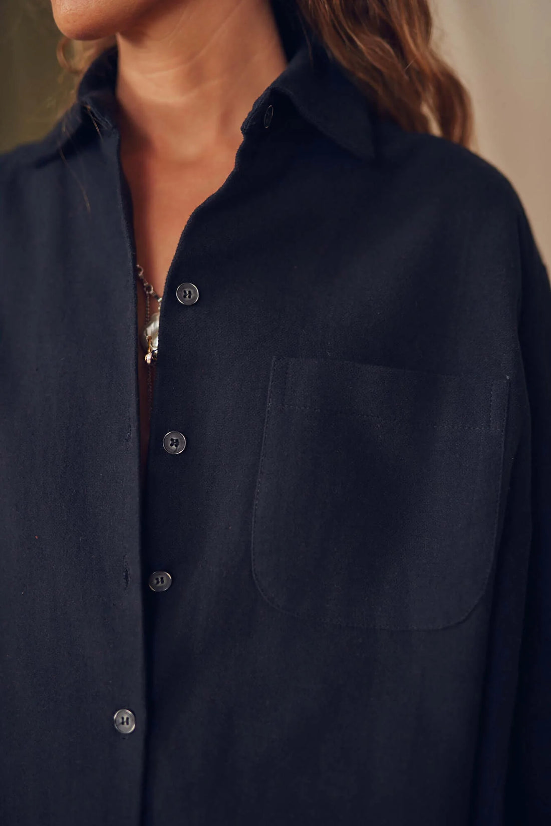Organic Cotton Oversized Shirt, Black