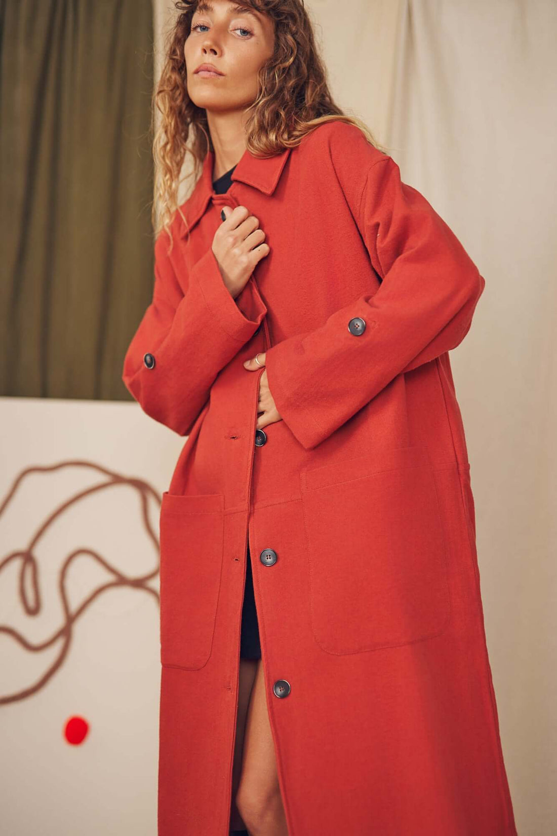 Wide Coat, Rust