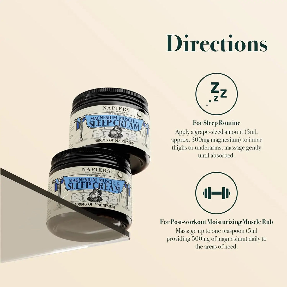 Magnesium-Creme für Muskeln & Schlaf
