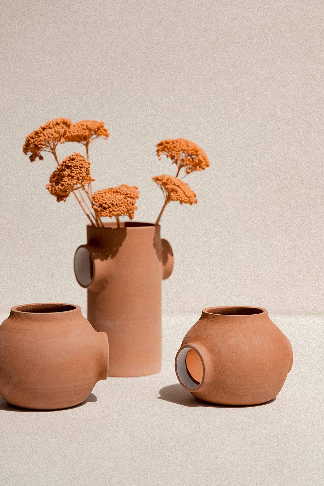 Terracotta ceramic vase