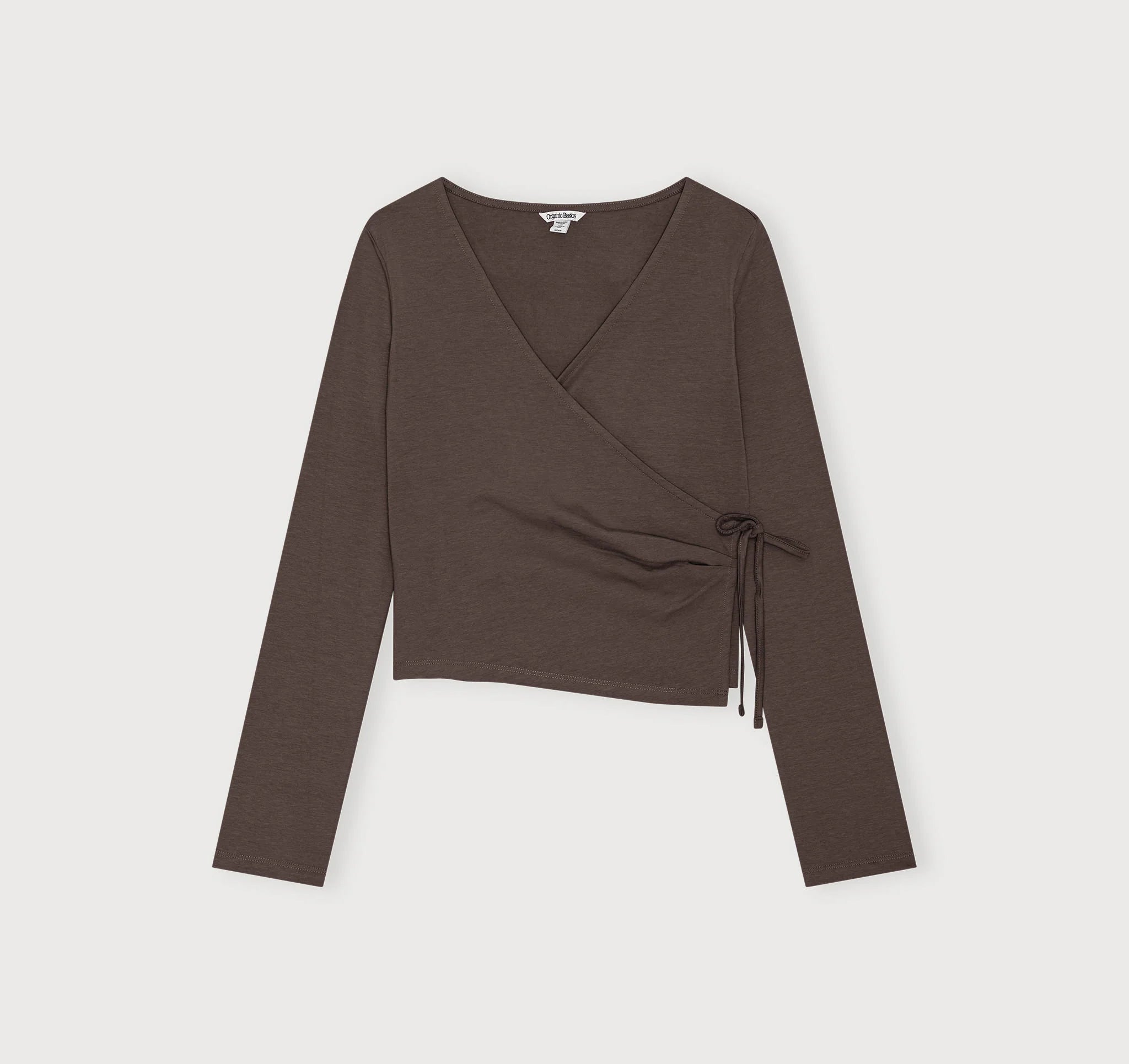 Everyday Wrap Top, Truffle