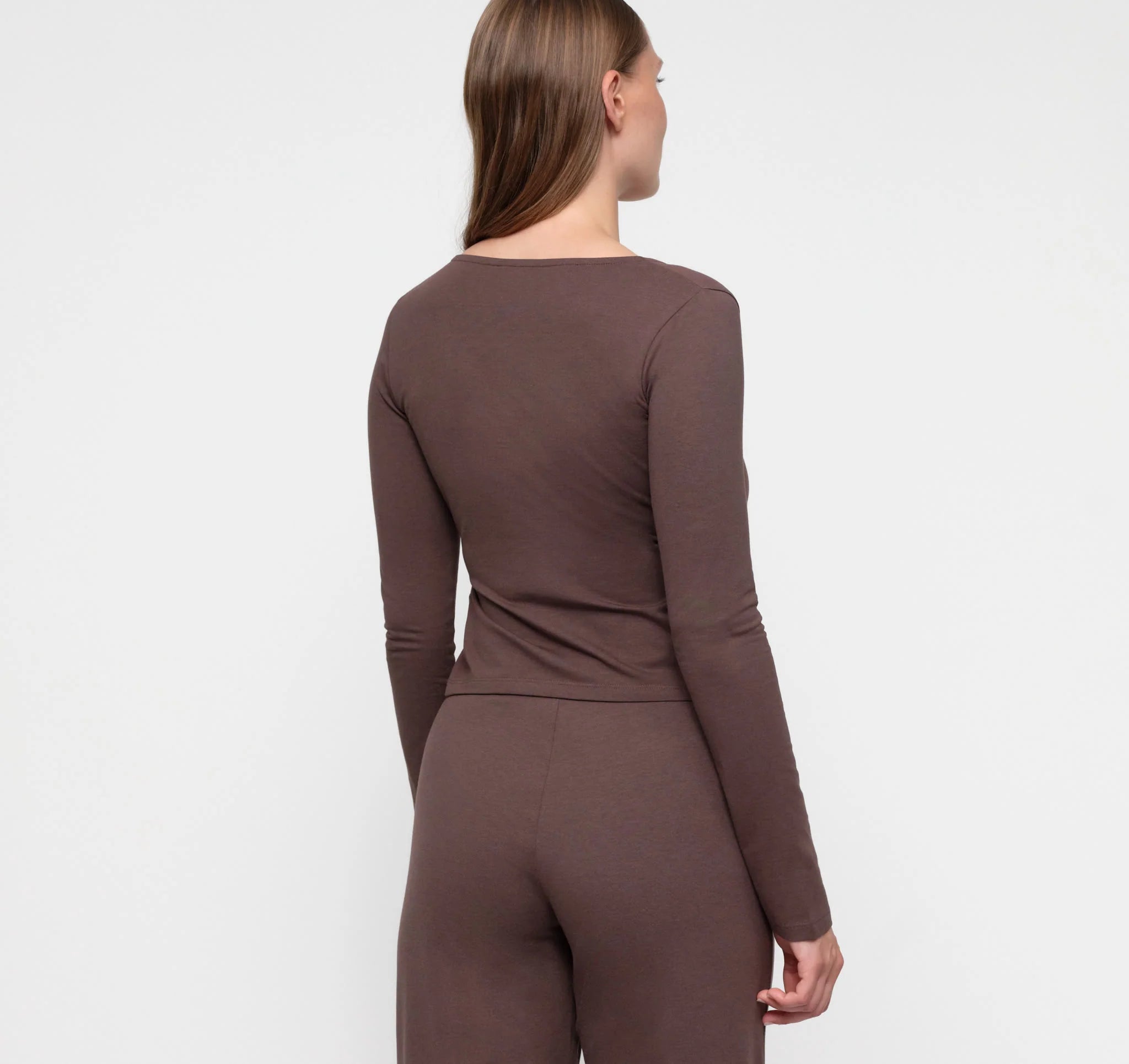 Everyday Wrap Top, Truffle