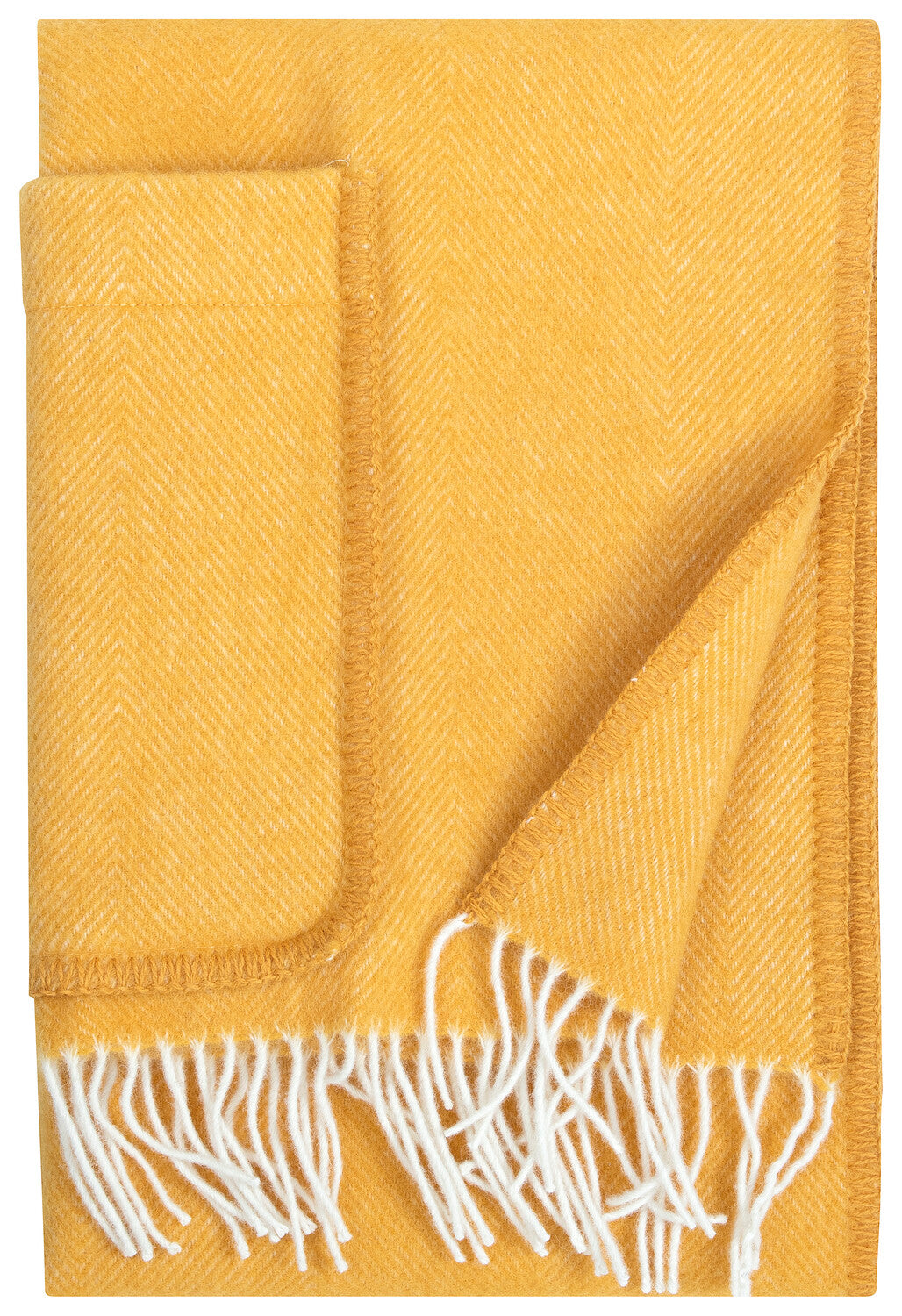 Arvo Pocket Scarf - White coffee dyed orange