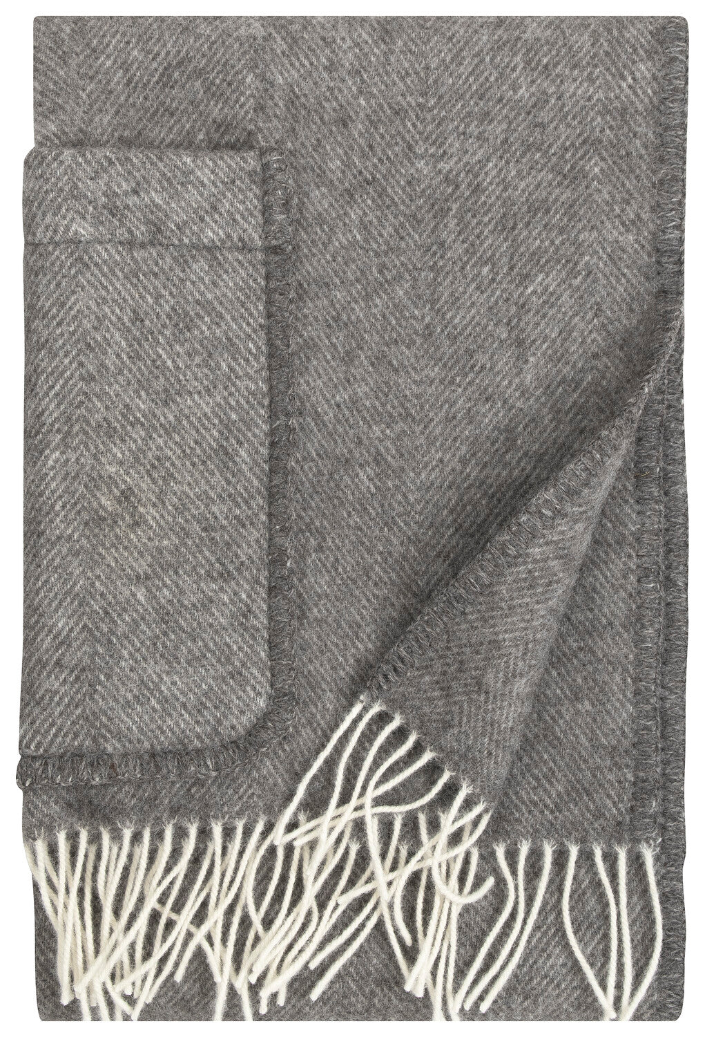 Arvo Pocket Scarf, White - Nature´s Brown