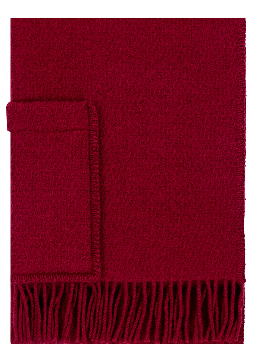 Uni Pocket Scarf, Dark red
