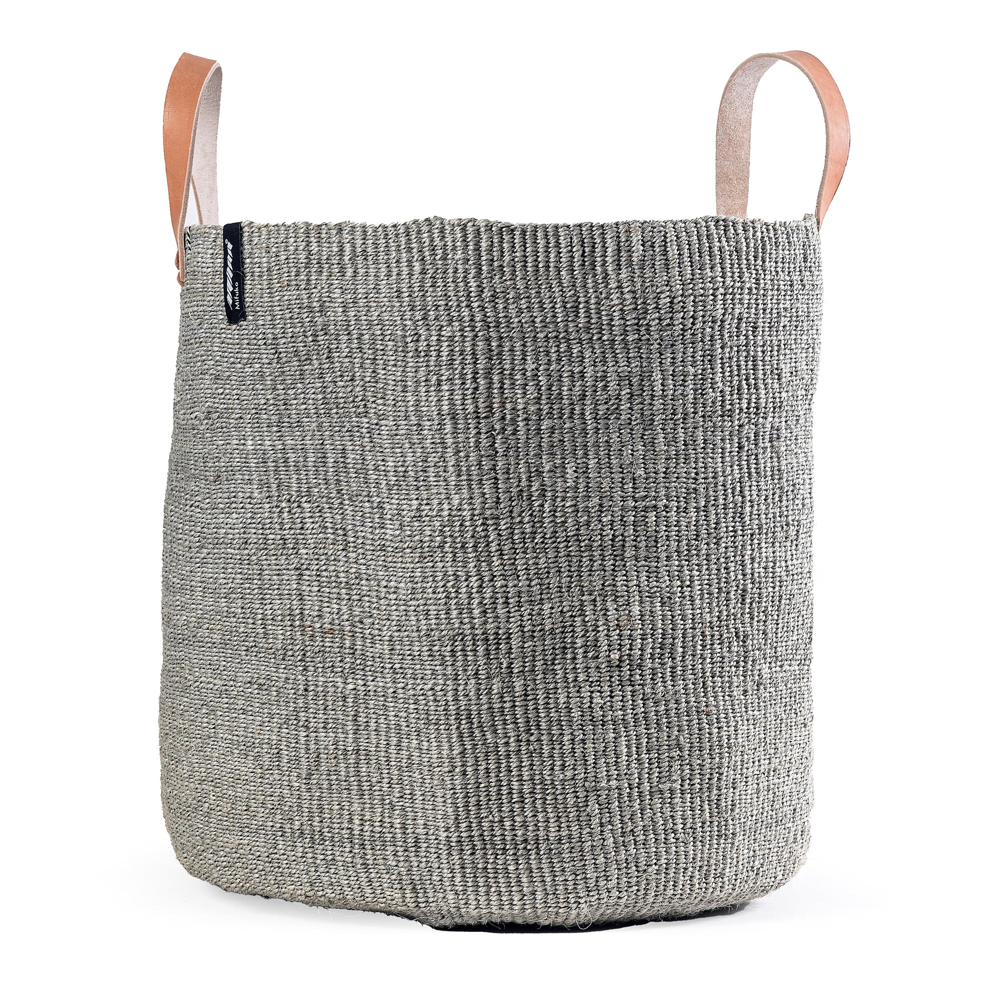 Kiondo Market Basket, Light Grey L