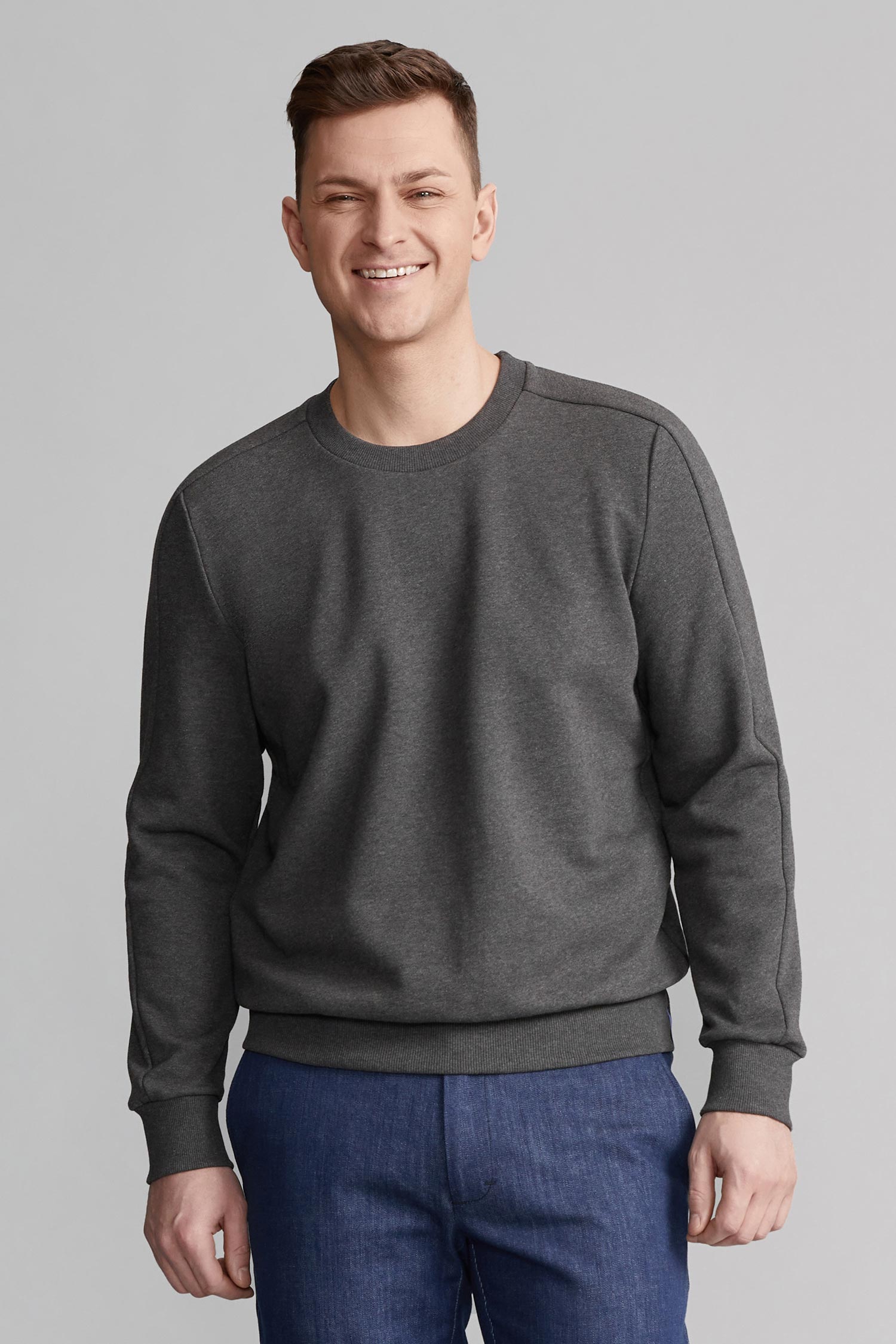 FELIX ORGANIC COTTON SWEATSHIRT - Antracite